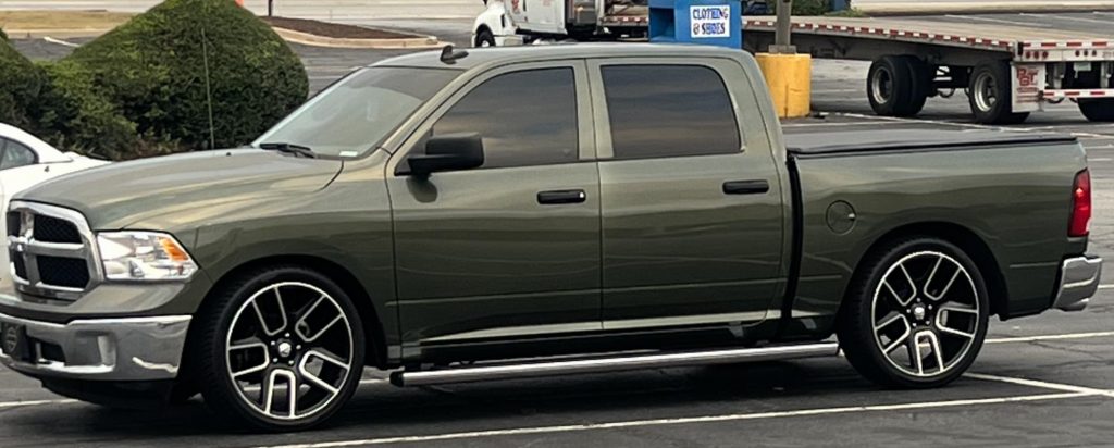 Ram Truck Ram 1500 24x10 Satin Black Machined Face FR 76